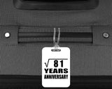 9th Anniversary Square Root of 81 Years Anniversary - Luggage Bag Tag
