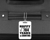 Happy 28th Anniversary Square Root of 784 Years & Counting - Luggage Bag Tag