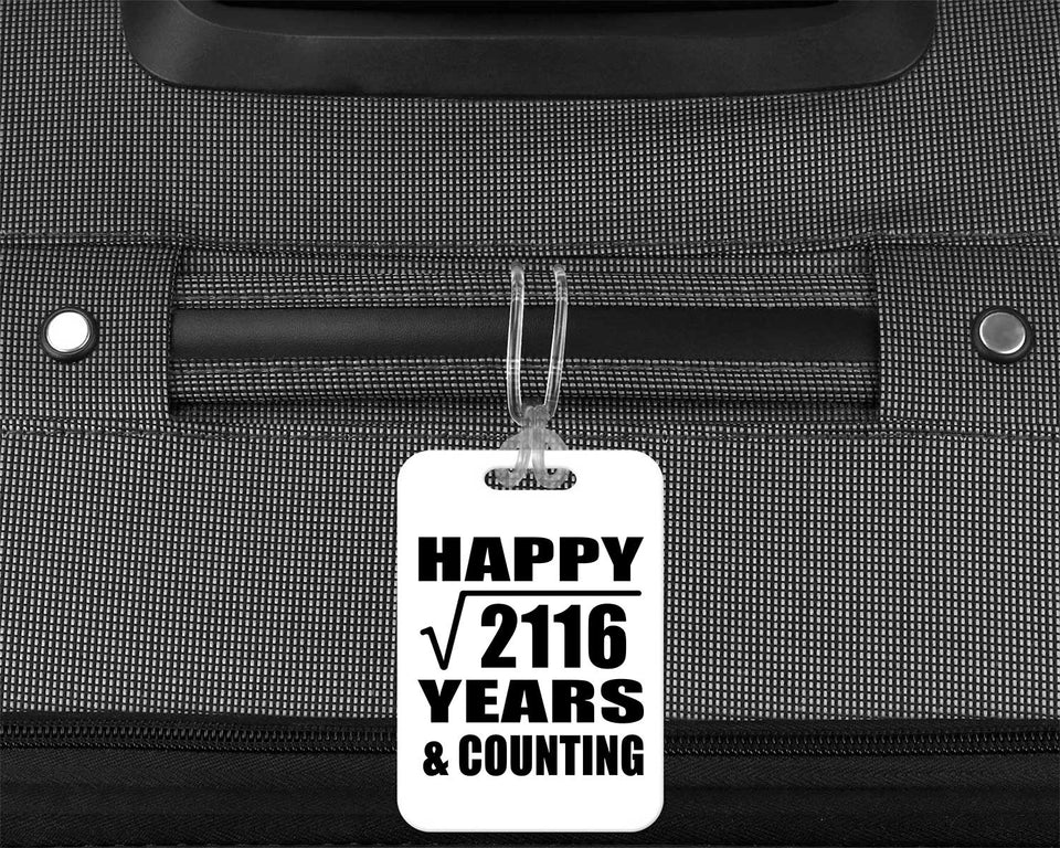 Happy 46th Anniversary Square Root of 2116 Years & Counting - Luggage Bag Tag