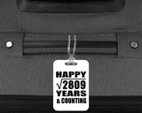 Happy 53rd Anniversary Square Root of 2809 Years & Counting - Luggage Bag Tag
