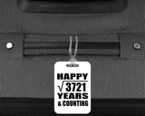 Happy 61st Anniversary Square Root of 3721 Years & Counting - Luggage Bag Tag