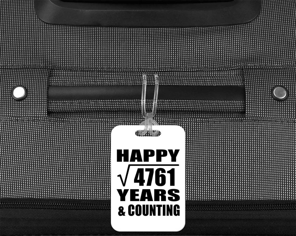 Happy 69th Anniversary Square Root of 4761 Years & Counting - Luggage Bag Tag