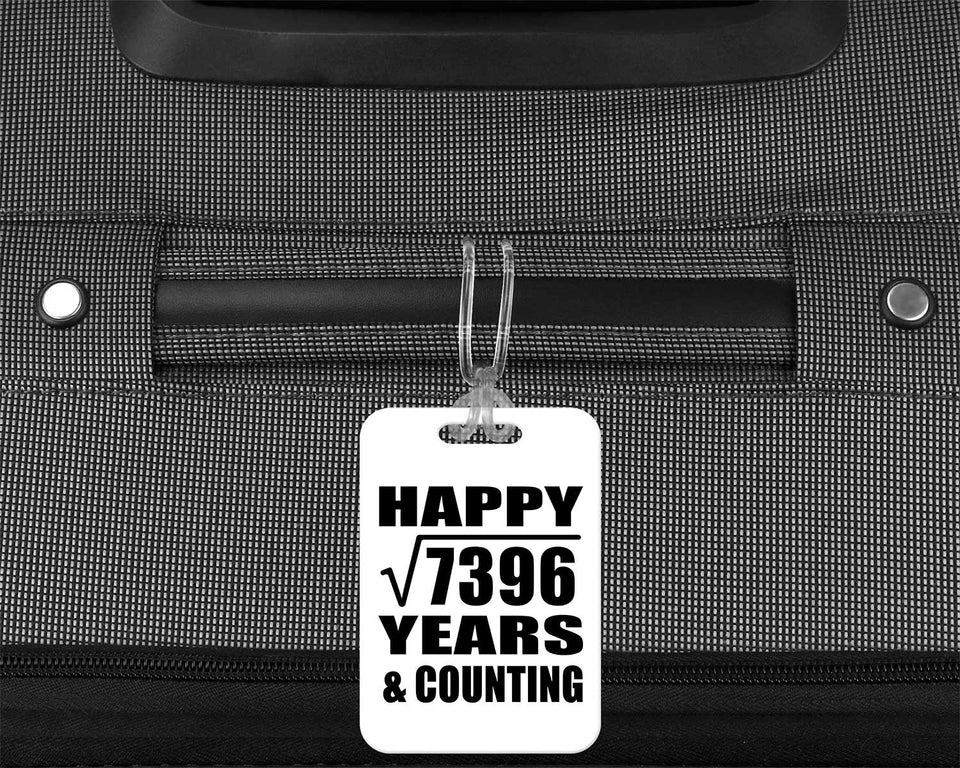 Happy 86th Anniversary Square Root of 7396 Years & Counting - Luggage Bag Tag