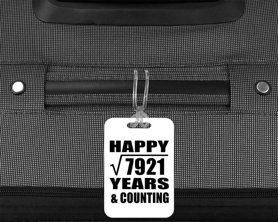 Happy 89th Anniversary Square Root of 7921 Years & Counting - Luggage Bag Tag