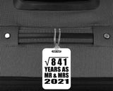 29th Anniversary Square Root of 841 Years As Mr & Mrs 2021 - Luggage Bag Tag
