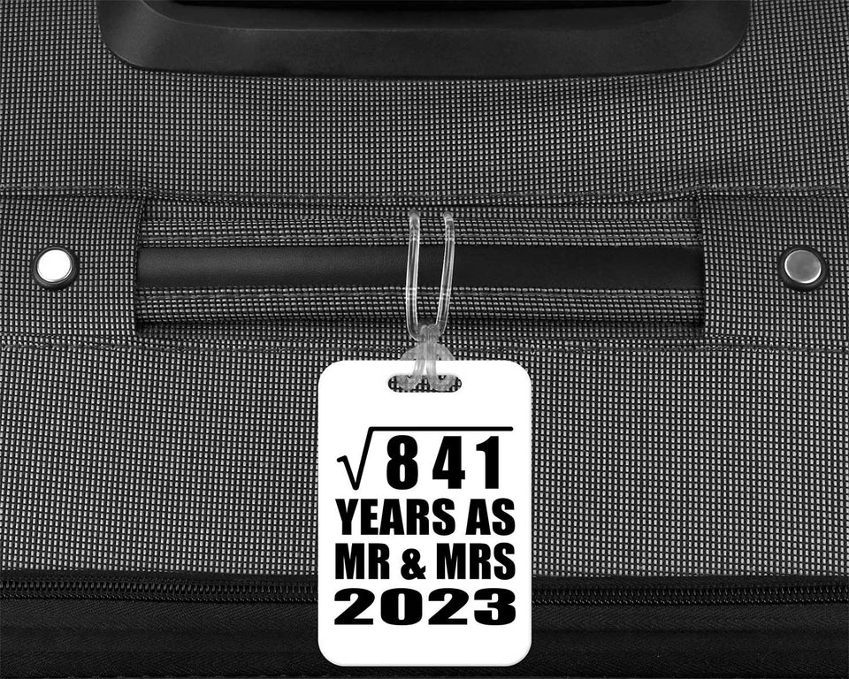29th Anniversary Square Root of 841 Years As Mr & Mrs 2023 - Luggage Bag Tag