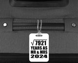 89th Anniversary Square Root of 7921 Years As Mr & Mrs 2024 - Luggage Bag Tag