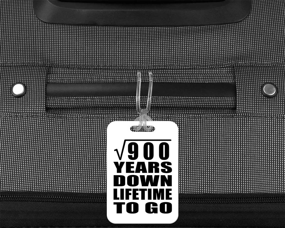 30th Anniversary Square Root of 900 Years Lifetime To Go - Luggage Bag Tag