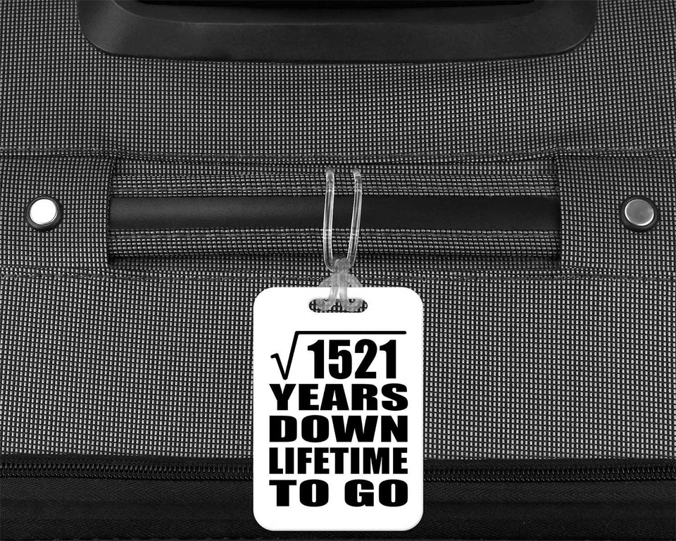 39th Anniversary Square Root of 1521 Years Lifetime To Go - Luggage Bag Tag