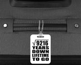 96th Anniversary Square Root of 9216 Years Lifetime To Go - Luggage Bag Tag