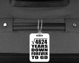 68th Anniversary Square Root of 4624 Years Down Forever To Go - Luggage Bag Tag