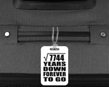 88th Anniversary Square Root of 7744 Years Down Forever To Go - Luggage Bag Tag