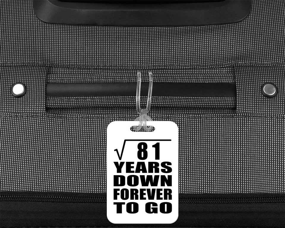 9th Anniversary Square Root of 81 Years Down Forever To Go - Luggage Bag Tag