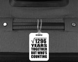 36th Anniversary Square Root of 1296 Years Who's Counting - Luggage Bag Tag