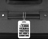 48th Anniversary Square Root of 2304 Years Who's Counting - Luggage Bag Tag