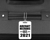 Aircraft Mechanic Established EST. 2021 - Luggage Bag Tag