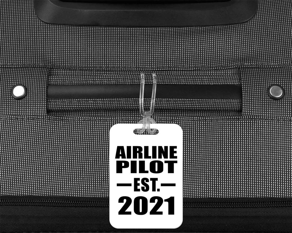 Airline Pilot Established EST. 2021 - Luggage Bag Tag