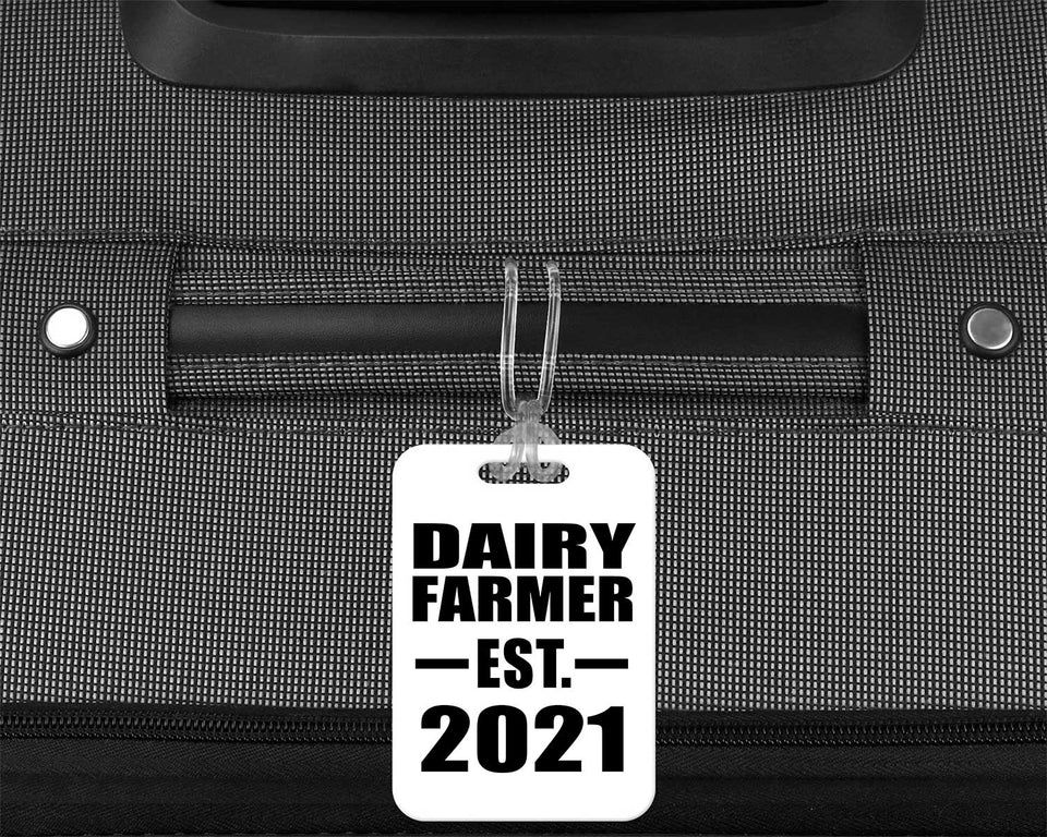 Dairy Farmer Established EST. 2021 - Luggage Bag Tag