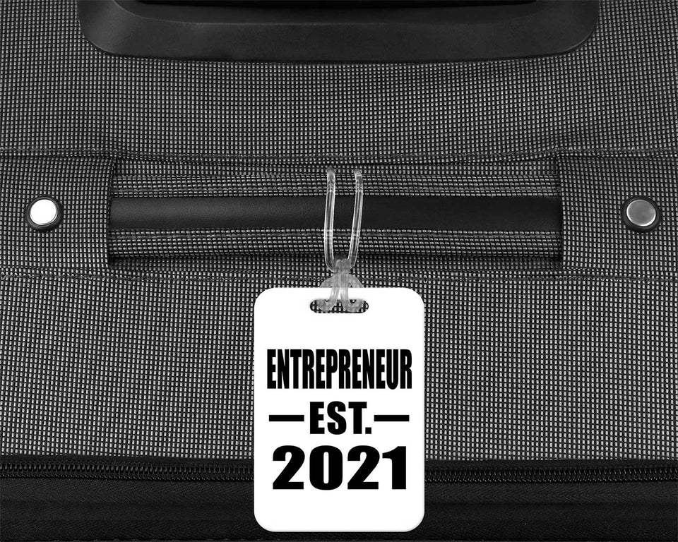 Entrepreneur Established EST. 2021 - Luggage Bag Tag