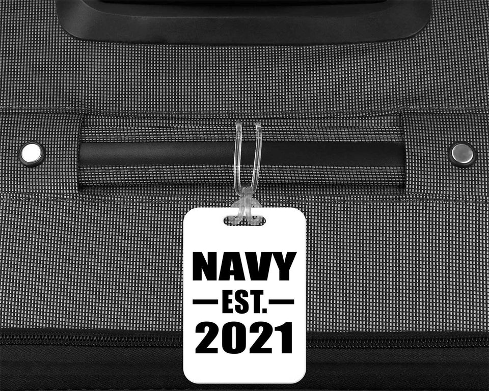 Navy Established EST. 2021 - Luggage Bag Tag