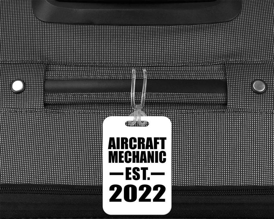 Aircraft Mechanic Established EST. 2022 - Luggage Bag Tag