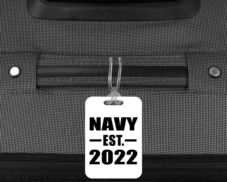 Navy Established EST. 2022 - Luggage Bag Tag