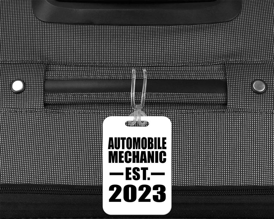 Automobile Mechanic Established EST. 2023 - Luggage Bag Tag