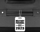 Military Personnel Established EST. 2023 - Luggage Bag Tag