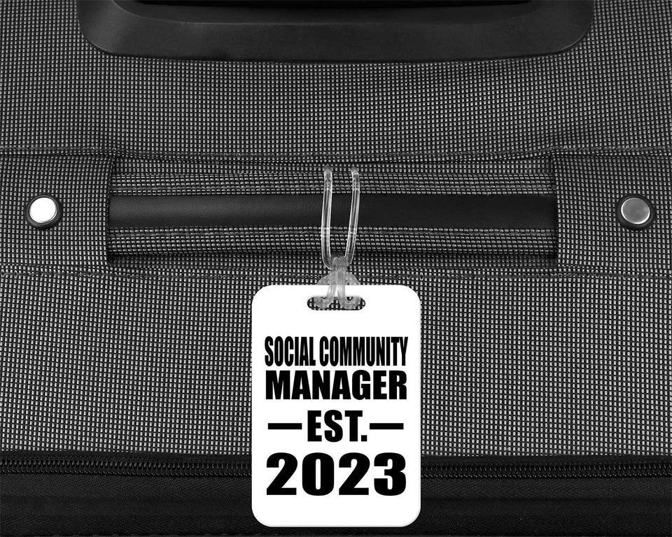 Social Community Manager Established EST. 2023 - Luggage Bag Tag