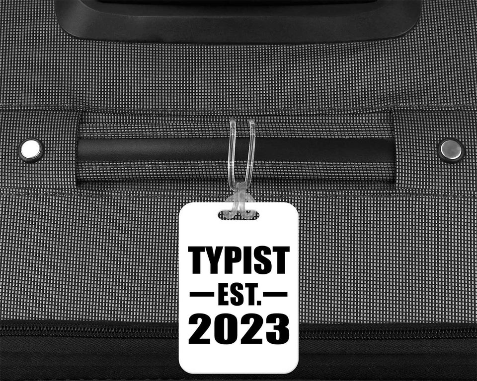 Typist Established EST. 2023 - Luggage Bag Tag