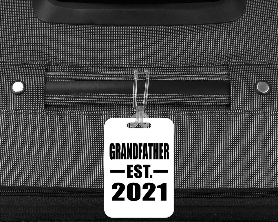 Grandfather Established EST. 2021 - Luggage Bag Tag
