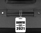 Grandmother Established EST. 2021 - Luggage Bag Tag