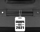 Grandpa Established EST. 2021 - Luggage Bag Tag