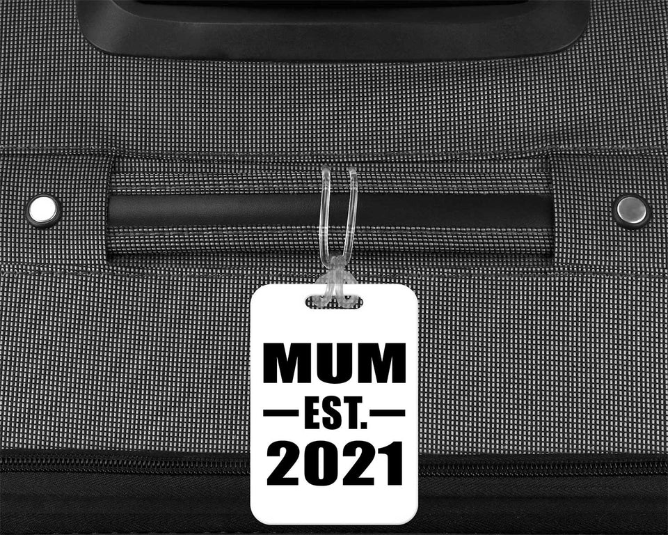 Mum Established EST. 2021 - Luggage Bag Tag