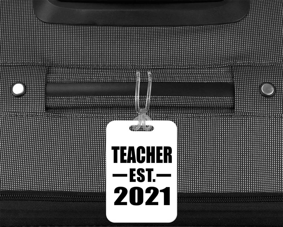 Teacher Established EST. 2021 - Luggage Bag Tag