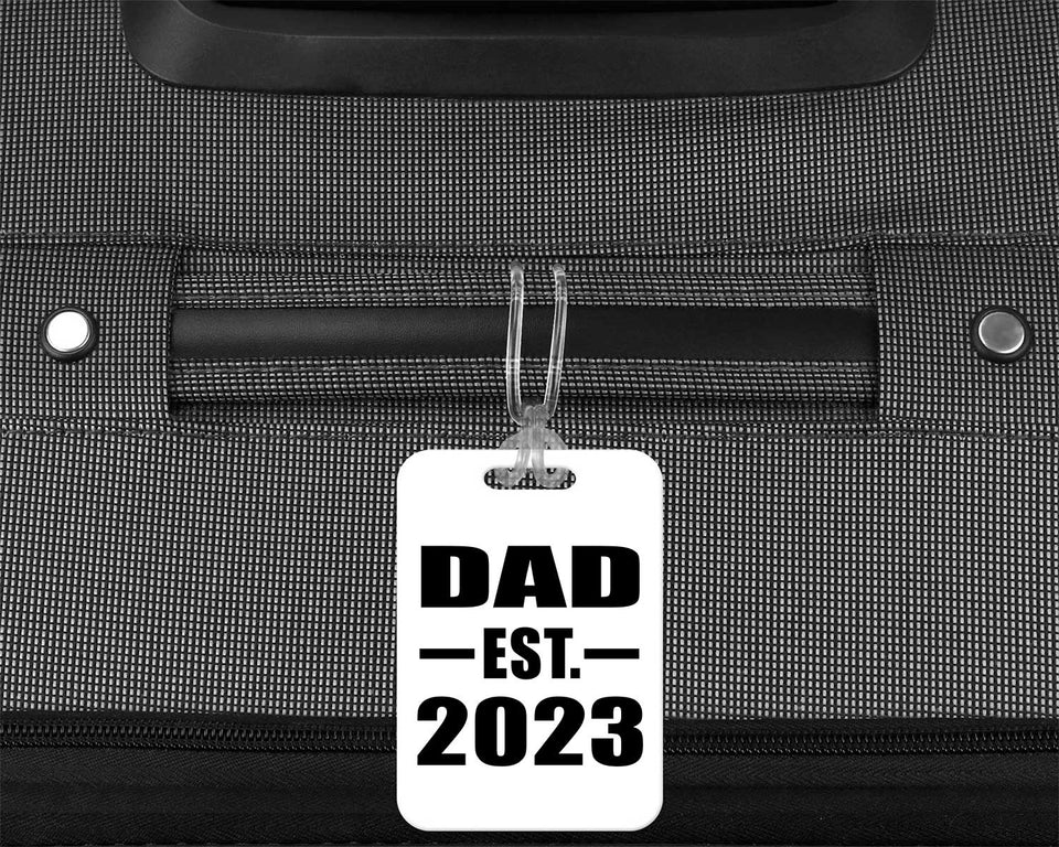 Dad Established EST. 2023 - Luggage Bag Tag