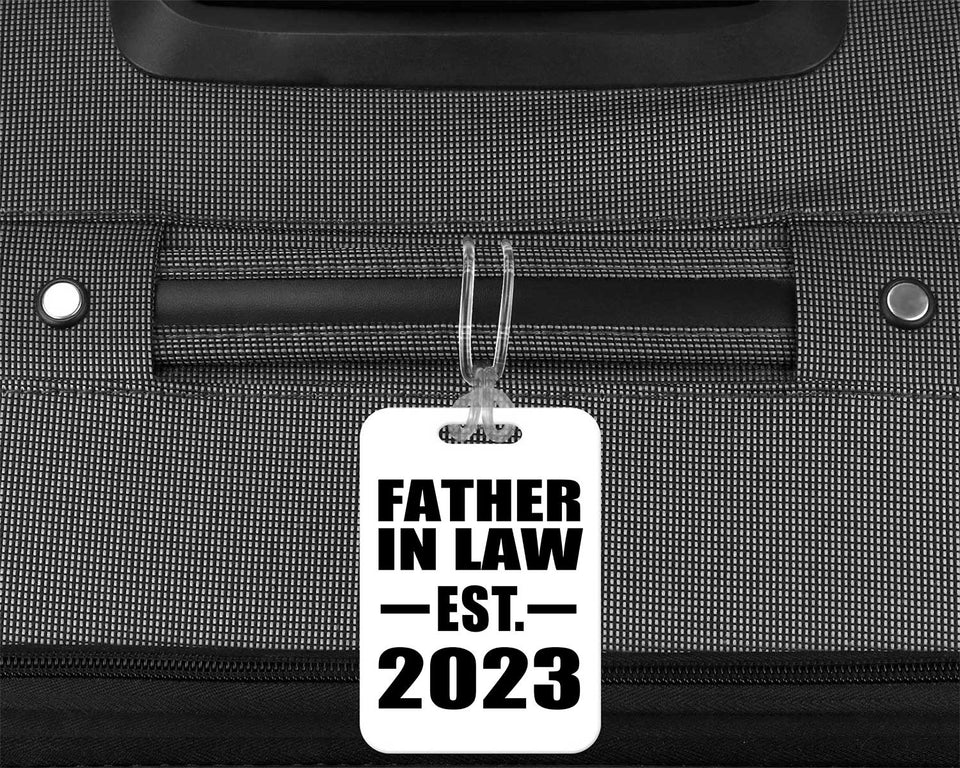 Father In Law Established EST. 2023 - Luggage Bag Tag