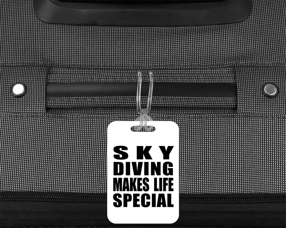 Sky Diving Makes Life Special - Luggage Bag Tag