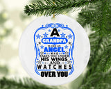 Grandpa Is Like An Angel Takes You Under His Wings - Circle Ornament