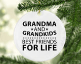 Grandma and Grandkids, Best Friends For Life - Circle Ornament