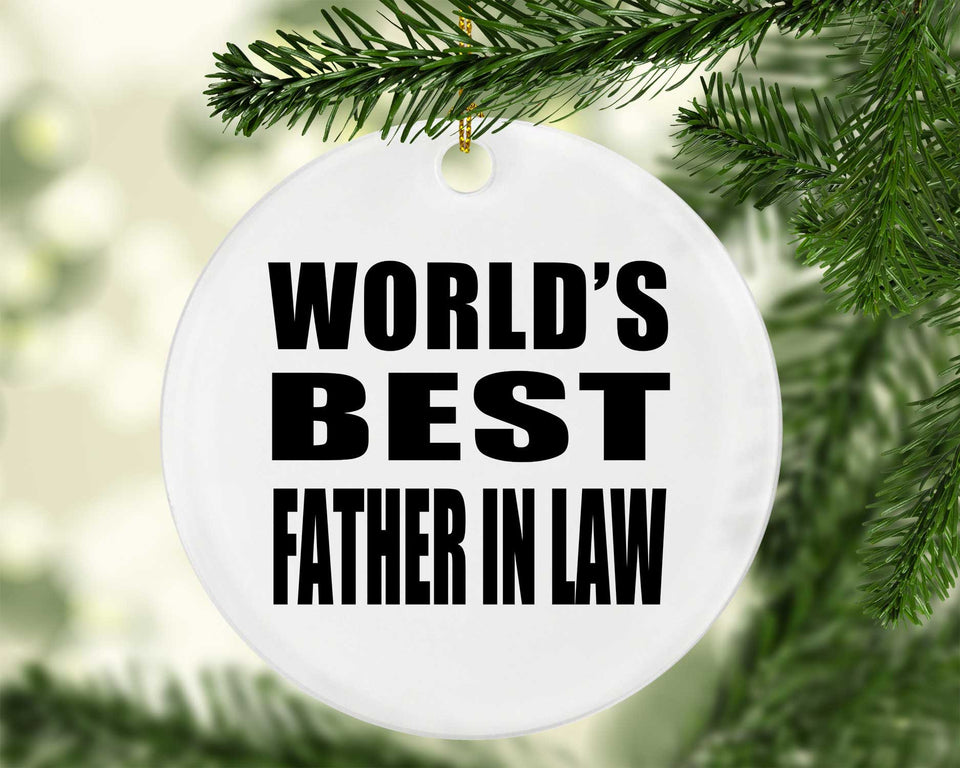 World's Best Father In Law - Circle Ornament