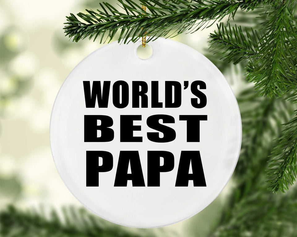 World's Best Papa - Circle Ornament
