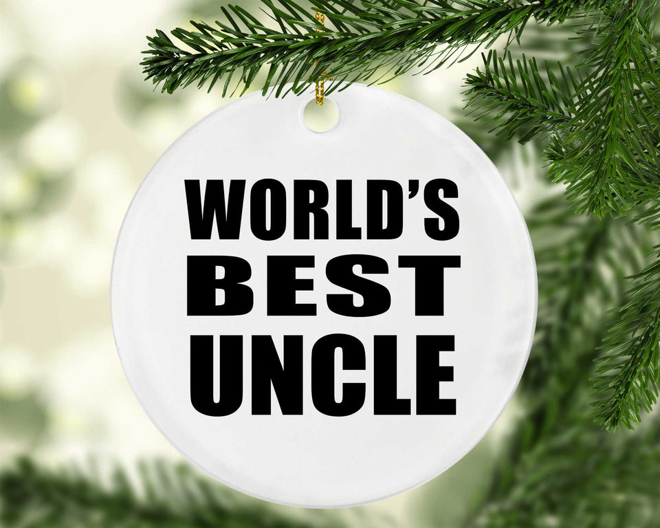 World's Best Uncle - Circle Ornament