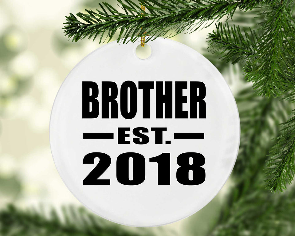 Brother Established EST. 2018 - Circle Ornament