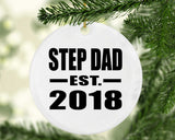 Step Dad Established EST. 2018 - Circle Ornament