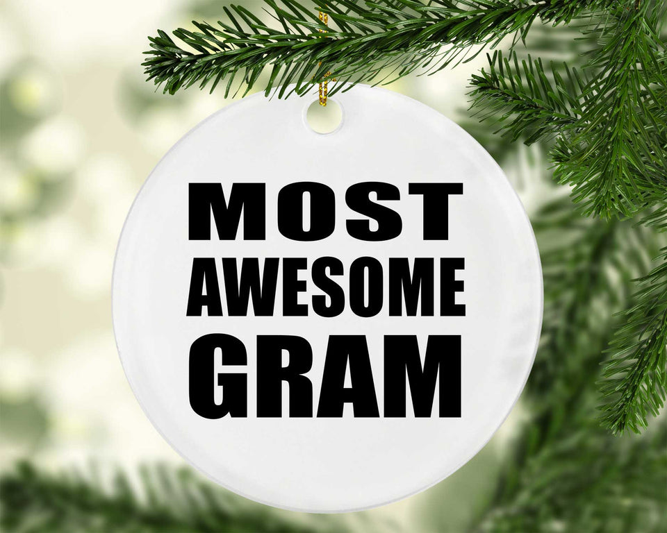 Most Awesome Gram - Circle Ornament