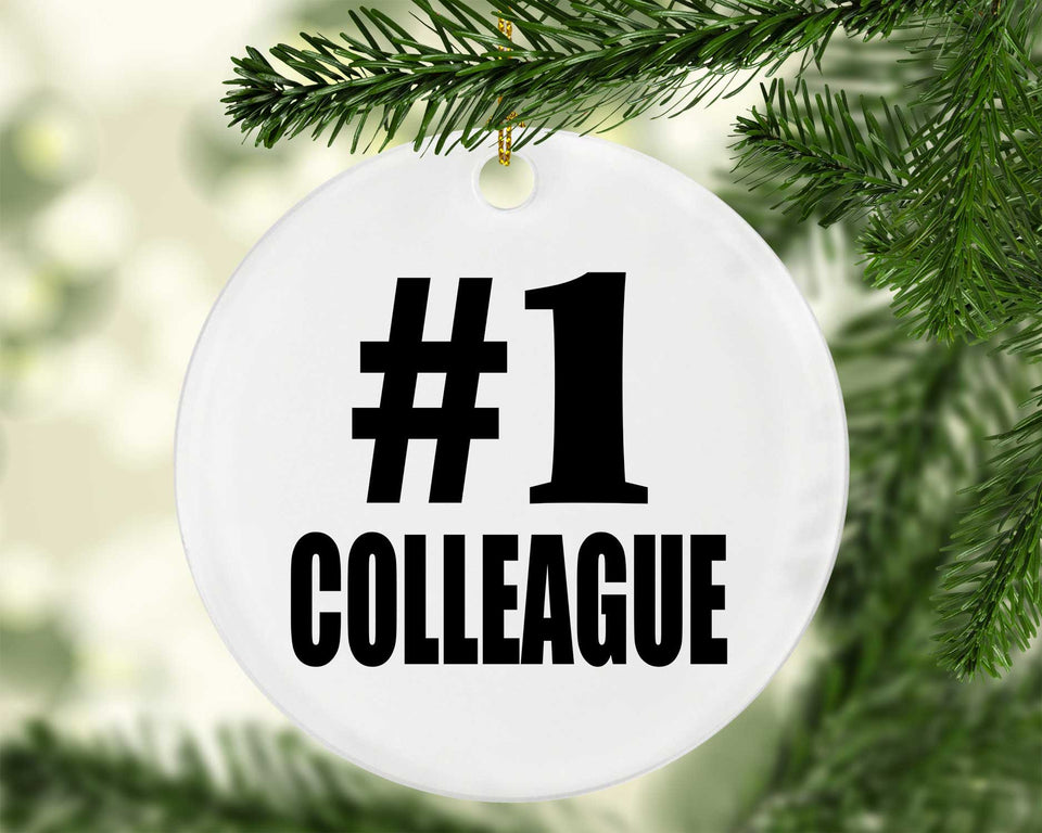 Number One #1 Colleague - Circle Ornament