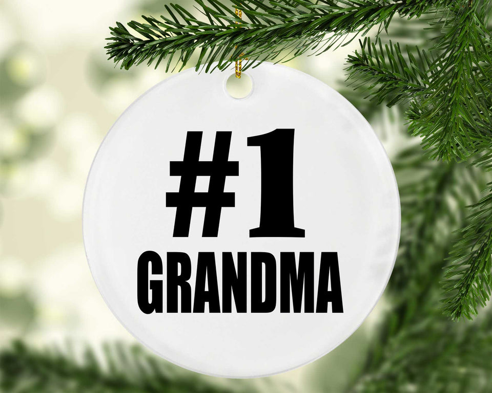 Number One #1 Grandma - Circle Ornament