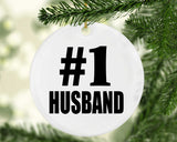 Number One #1 Husband - Circle Ornament