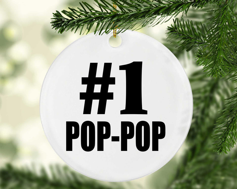 Number One #1 Pop-Pop - Circle Ornament